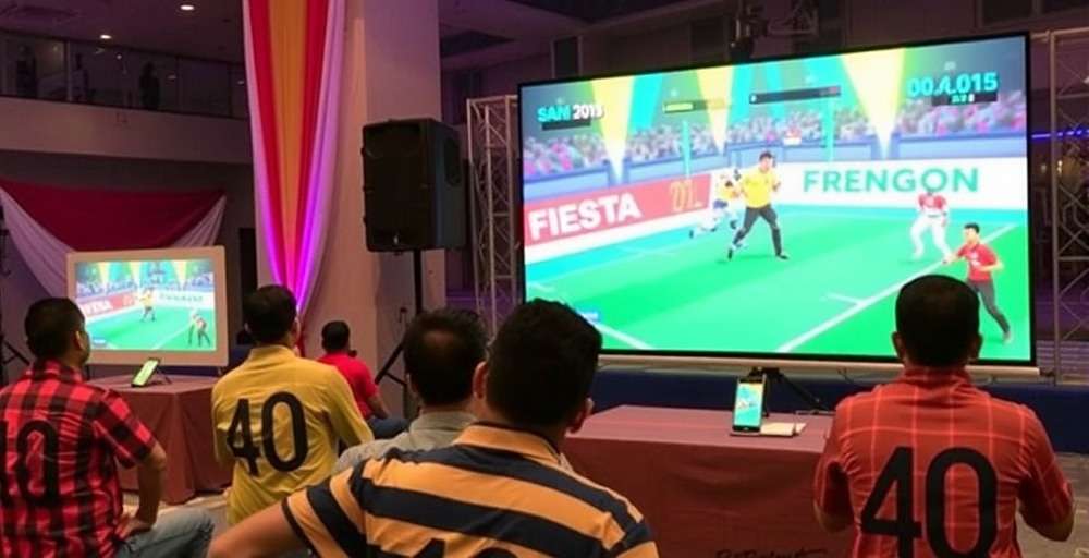 Fiesta Defensive Giants Community Event Fiesta Defensive Giants community event during Diwali in Delhi with players competing on large screens