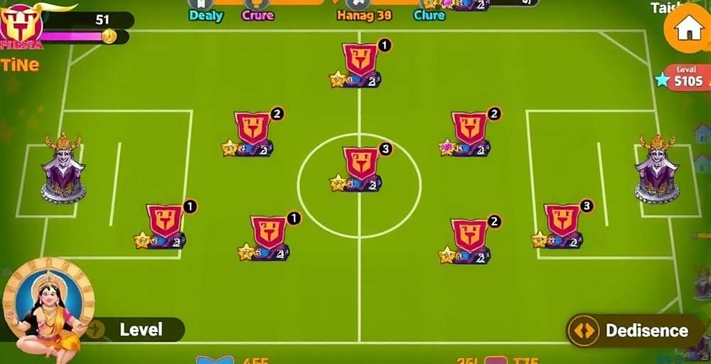 Fiesta Defensive Giants Strategy Guide Fiesta Defensive Giants strategy guide showing optimal defense placement for a Durga Puja level